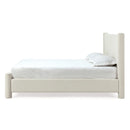 Burke Upholstered Platform Bed in Cottage Cheese Boucle