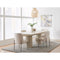 Cannon Stone Top Double Pedestal Extension Dining Table with Ivory Wood Base