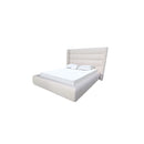 Frank Upholstered Wingback Platform Bed in Cottage Cheese Boucle