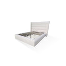 Frank Upholstered Wingback Platform Bed in Cottage Cheese Boucle