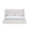 Frank Upholstered Wingback Platform Bed in Cottage Cheese Boucle