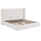 Frank Upholstered Wingback Platform Bed in Cottage Cheese Boucle