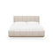 Gardenia Wood Frame Upholstered Platform Bed in Cotton and Chai