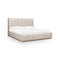 Gardenia Wood Frame Upholstered Platform Bed in Cotton and Chai