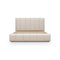 Gardenia Wood Frame Upholstered Platform Bed in Cotton and Chai