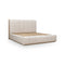 Gardenia Wood Frame Upholstered Platform Bed in Cotton and Chai