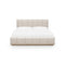 Gardenia Wood Frame Upholstered Platform Bed in Cotton and Chai