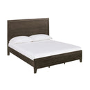 Hadley Solid Wood Panel Bed in Onyx
