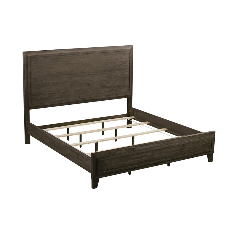 Hadley Solid Wood Panel Bed in Onyx