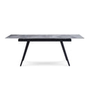 Lucia Extendable Stone Top Metal Leg Dining Table
