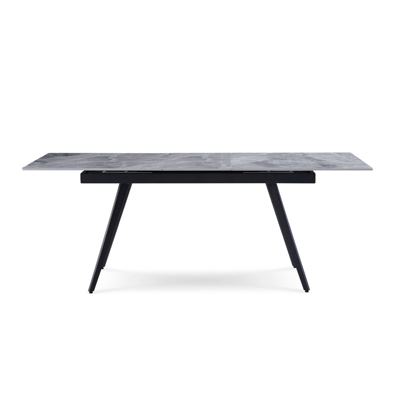Lucia Extendable Stone Top Metal Leg Dining Table