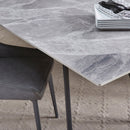 Lucia Extendable Stone Top Metal Leg Dining Table