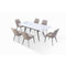 Lucia Extendable Stone Top Metal Leg Dining Table