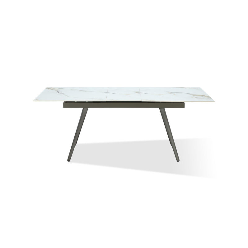 Lucia Extendable Stone Top Metal Leg Dining Table