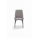 Lucia Upholstered Dining Chair Synthetic Leather and Black Metal
