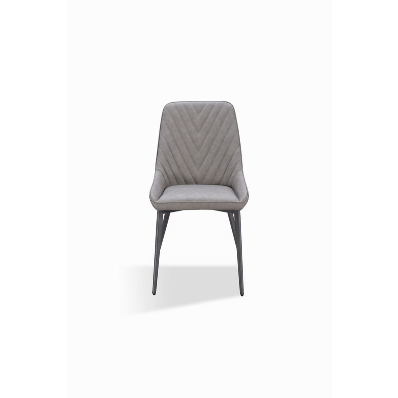 Lucia Upholstered Dining Chair Synthetic Leather and Black Metal