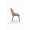 Lucia Upholstered Dining Chair Synthetic Leather and Black Metal