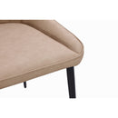 Lucia Upholstered Dining Chair Synthetic Leather and Black Metal