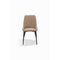 Lucia Upholstered Dining Chair Synthetic Leather and Black Metal