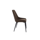 Lucia Upholstered Dining Chair Velvet and Metal