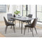 Lucia Upholstered Dining Chair Synthetic Leather and Black Metal