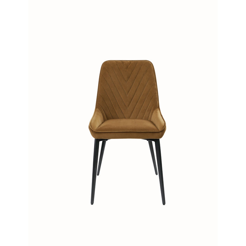 Lucia Upholstered Dining Chair Velvet and Metal