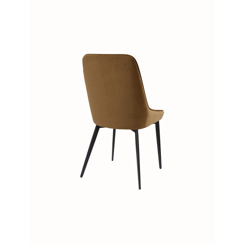 Lucia Upholstered Dining Chair Velvet and Metal