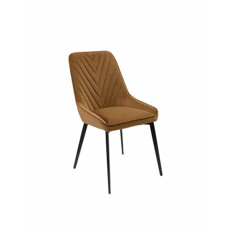 Lucia Upholstered Dining Chair Velvet and Metal
