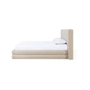 Maya Upholstered Platform Bed in Brun Boucle