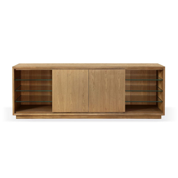 One Coastal Modern 74 inch TV Console in Bisque