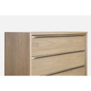 One Coastal Modern Five Drawer Chest in Bisque