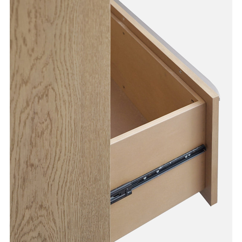 One Coastal Modern Five Drawer Chest in Bisque