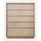 One Coastal Modern Five Drawer Chest in Bisque