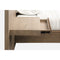 One Coastal Modern Live Edge Wall Bed with Floating Nightstands in Bisque