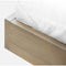 One Coastal Modern Live Edge Wall Bed with Floating Nightstands in Bisque
