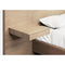 One Coastal Modern Live Edge Wall Bed with Floating Nightstands in Bisque