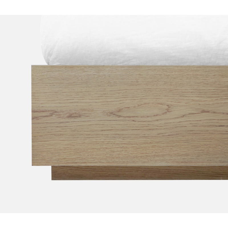 One Coastal Modern Platform Bed in Bisque