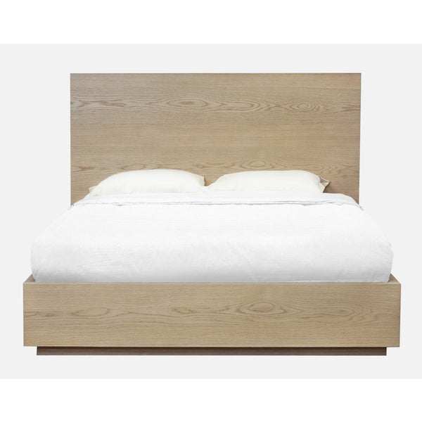 One Coastal Modern Platform Bed in Bisque