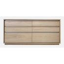 One Coastal Modern Six Drawer Dresser in Bisque