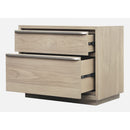 One Coastal Modern Two Drawer USB-Charging Nightstand in Bisque