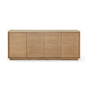 One Modern Coastal Four Door Sideboard in White Oak