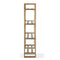 One Modern Coastal Glass Shelf Bookcase in Solid Wood