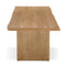 One Modern Coastal Live Edge Dining Table in White Oak