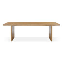 One Modern Coastal Live Edge Dining Table in White Oak