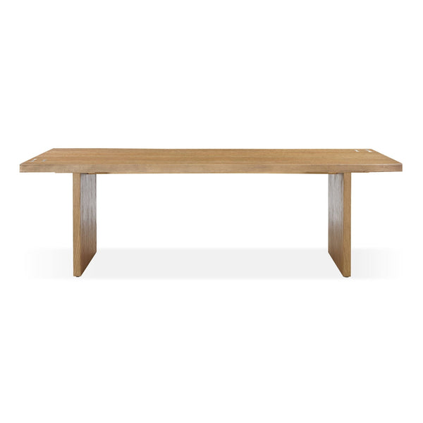 One Modern Coastal Live Edge Dining Table in White Oak