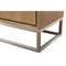 One Modern Coastal Metal Base Sideboard in White Oak and Brushed Stainless Steel