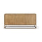 One Modern Coastal Metal Base Sideboard in White Oak and Brushed Stainless Steel