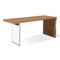 One Modern Coastal Writing Desk in White Oak and Glass