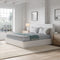 One Upholstered Footboard Storage Bed in Pearl