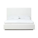 One Upholstered Footboard Storage Bed in Pearl